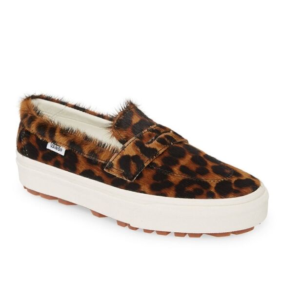 Vans Vault Style 53 Faux Calf Hair Animal / Snow White Leopard Cheetah Women 6 - Picture 5 of 17